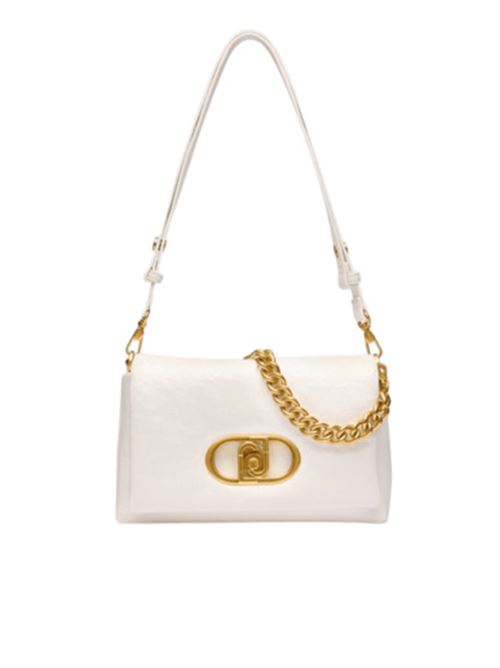 borsa donna a spalla/tracolla catena oro ecopelle bianca LIU JO | AA5141-E088601065